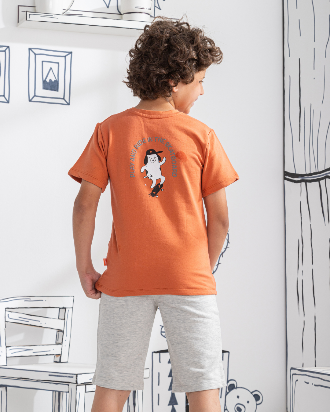 Skate Boy بيجامه اولادي بنتاكور مطبوع