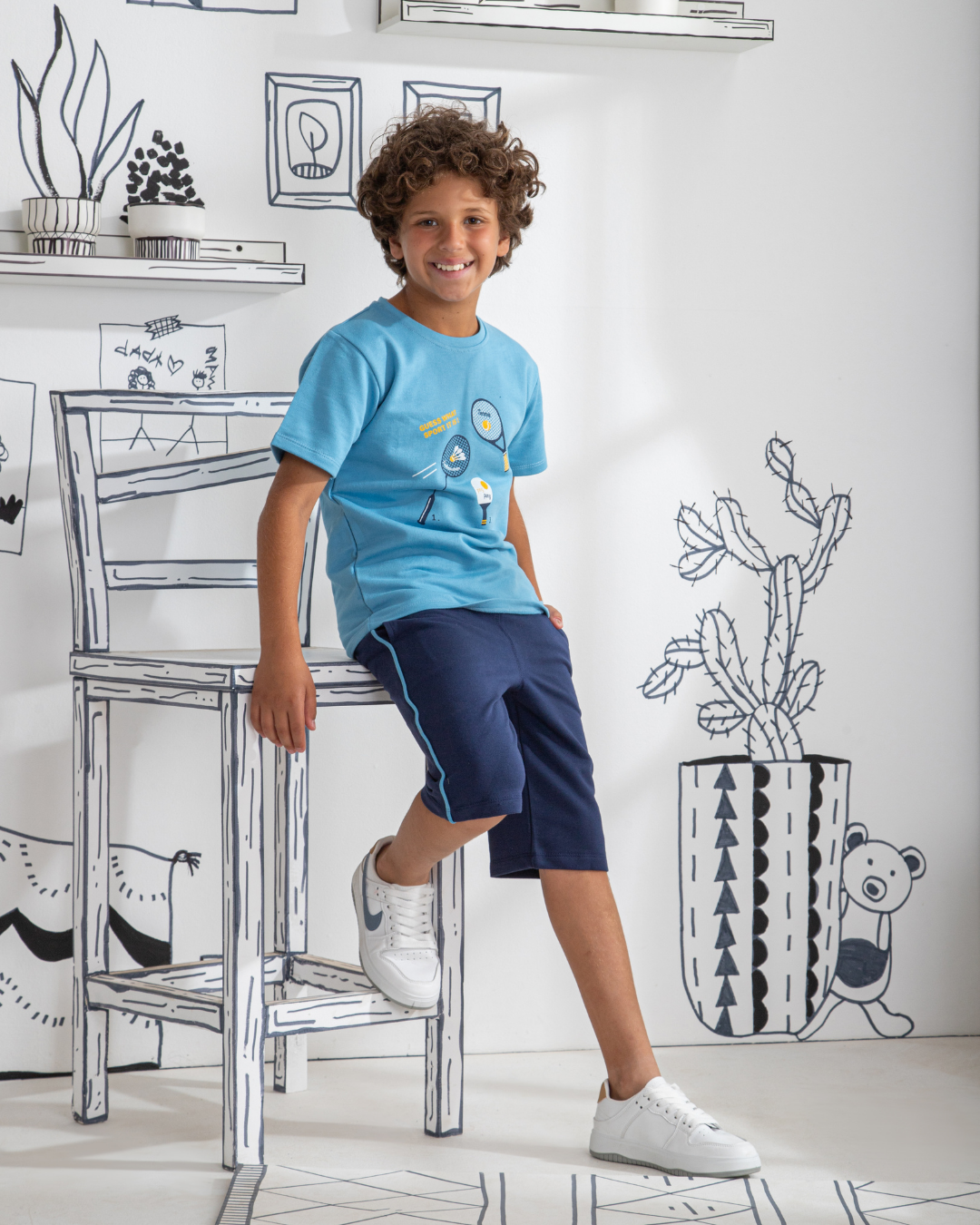 Tennis Sport بيجامه اولادي بنتاكور مطبوع