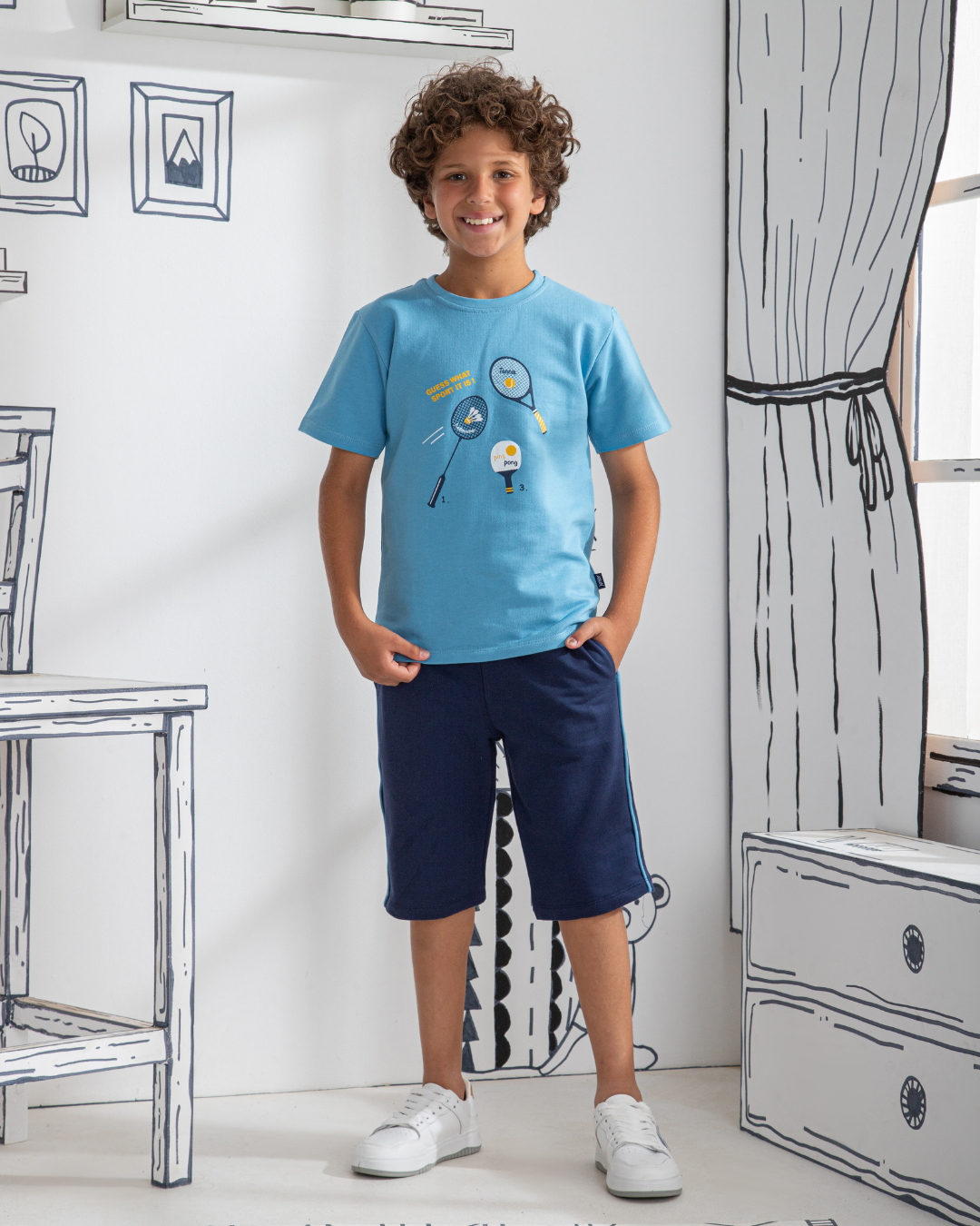 Tennis Sport بيجامه اولادي بنتاكور مطبوع