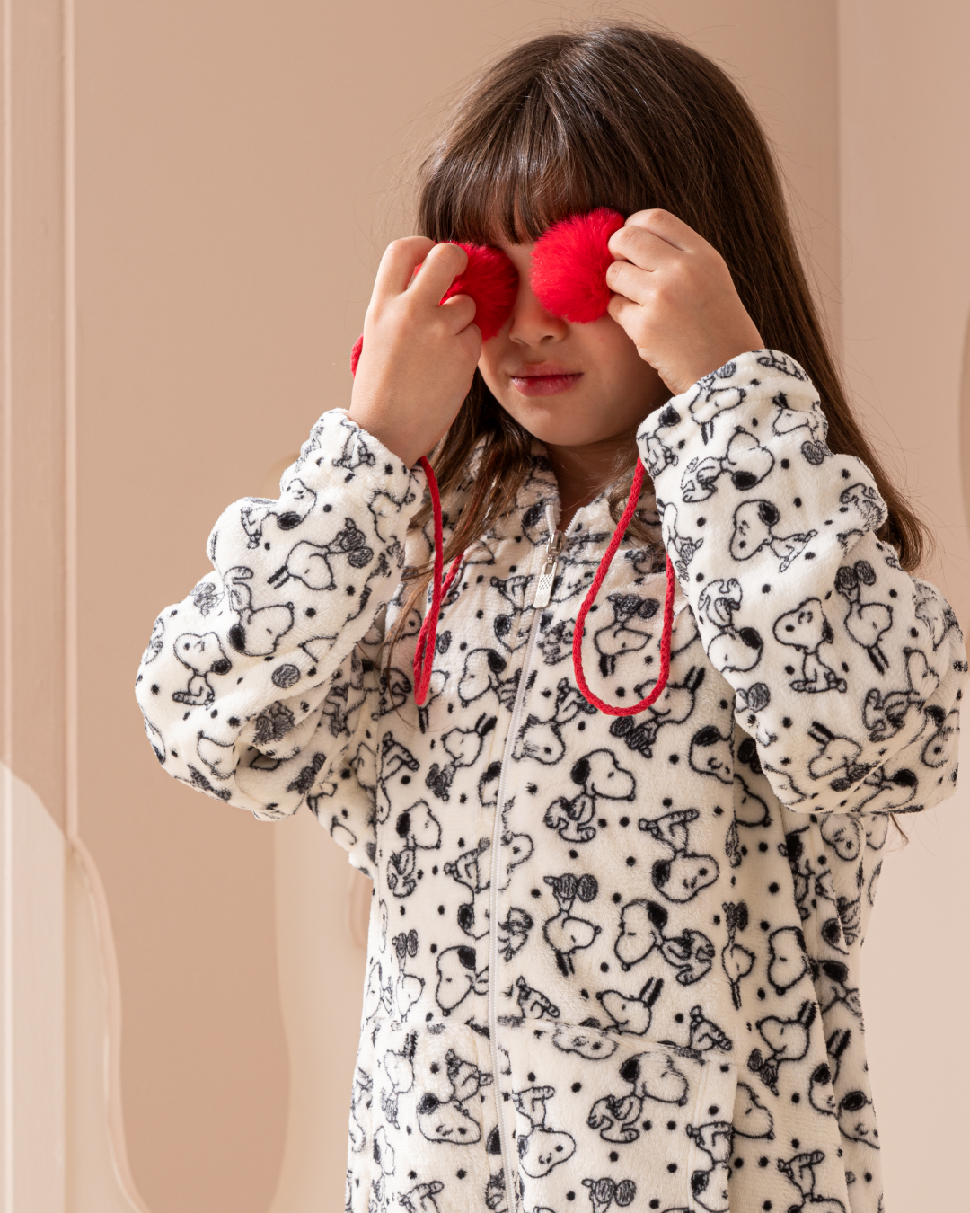 Snoopy سالوبيت بناتي بولار مطبوع