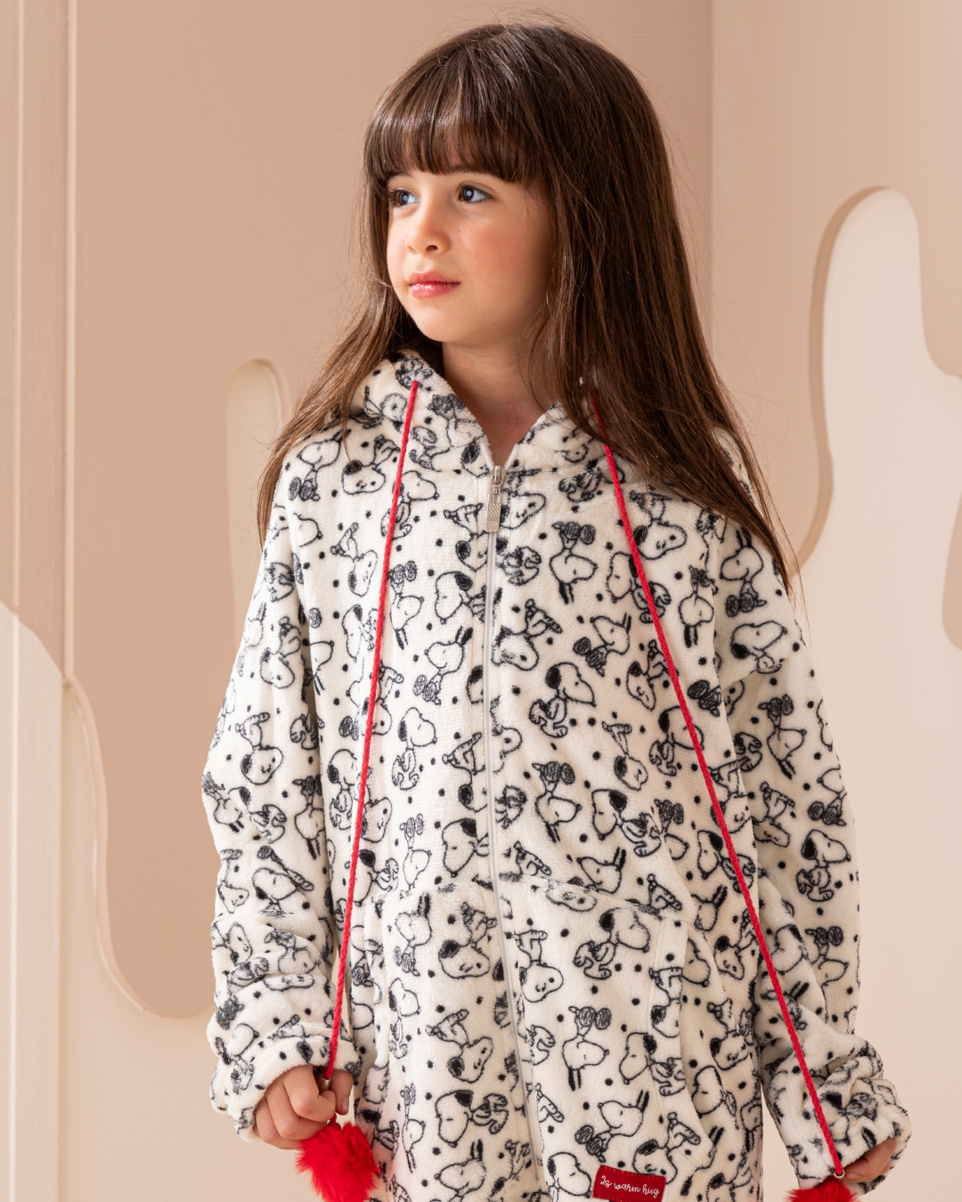 Snoopy سالوبيت بناتي بولار مطبوع