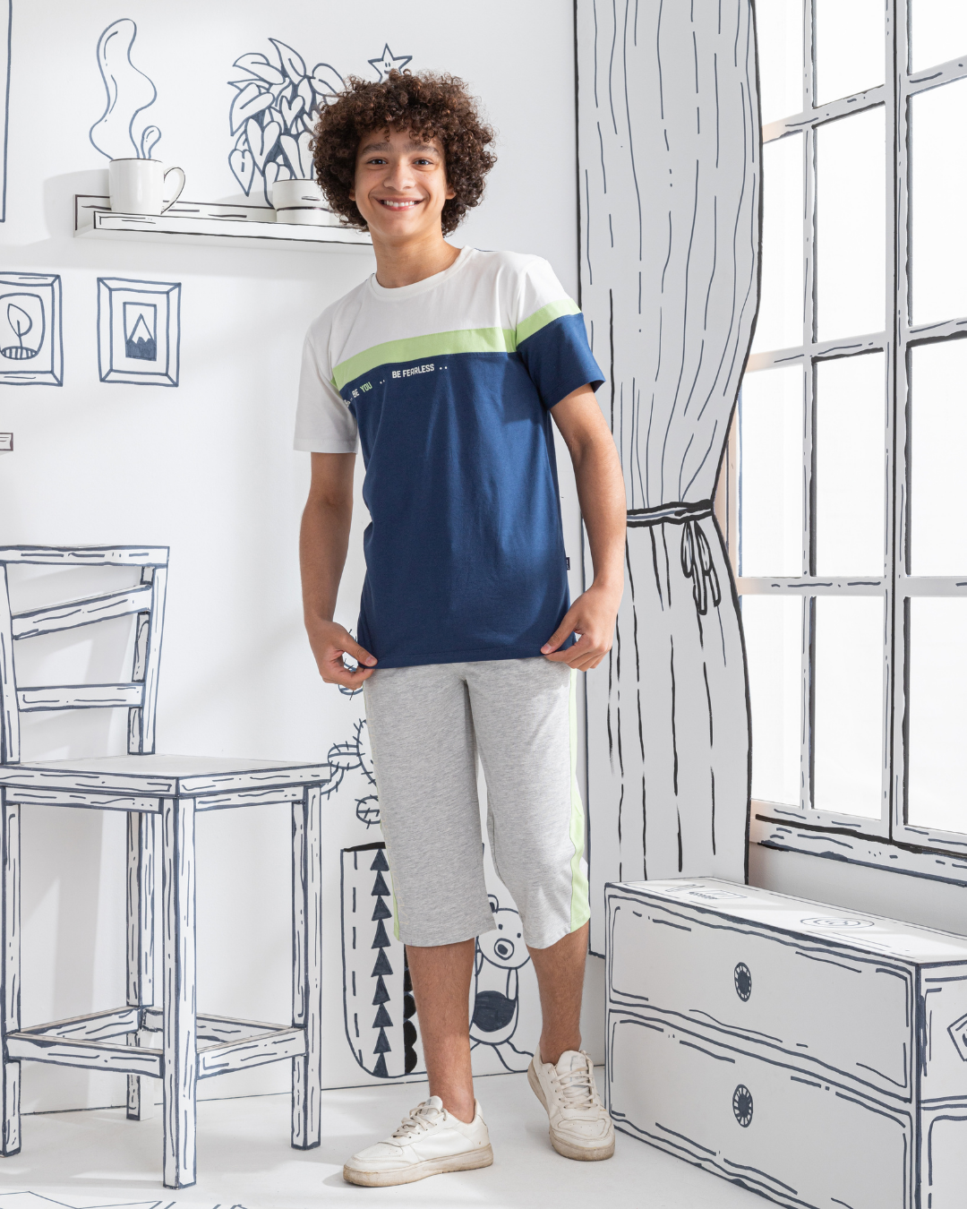 Skate بيجامه اولادي بنتاكور مطبوع