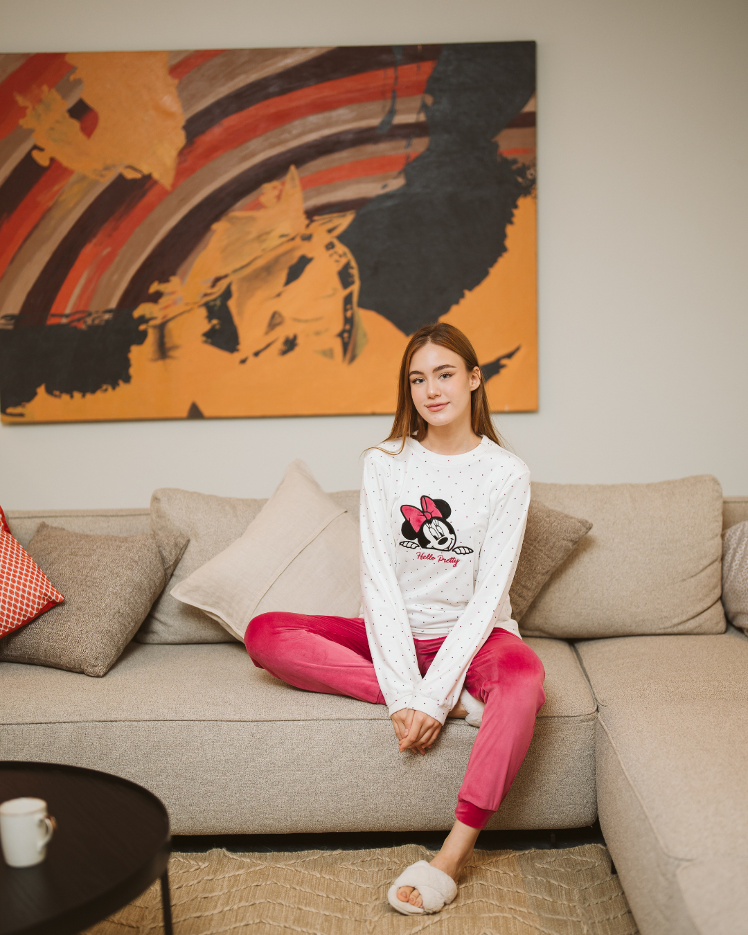 Hello Pretty Women's Polyester Plush Pajamas