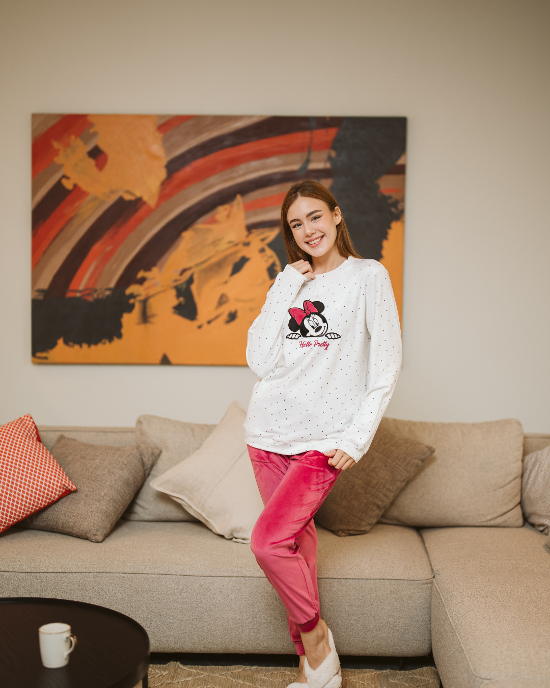 Hello Pretty Women's Polyester Plush Pajamas