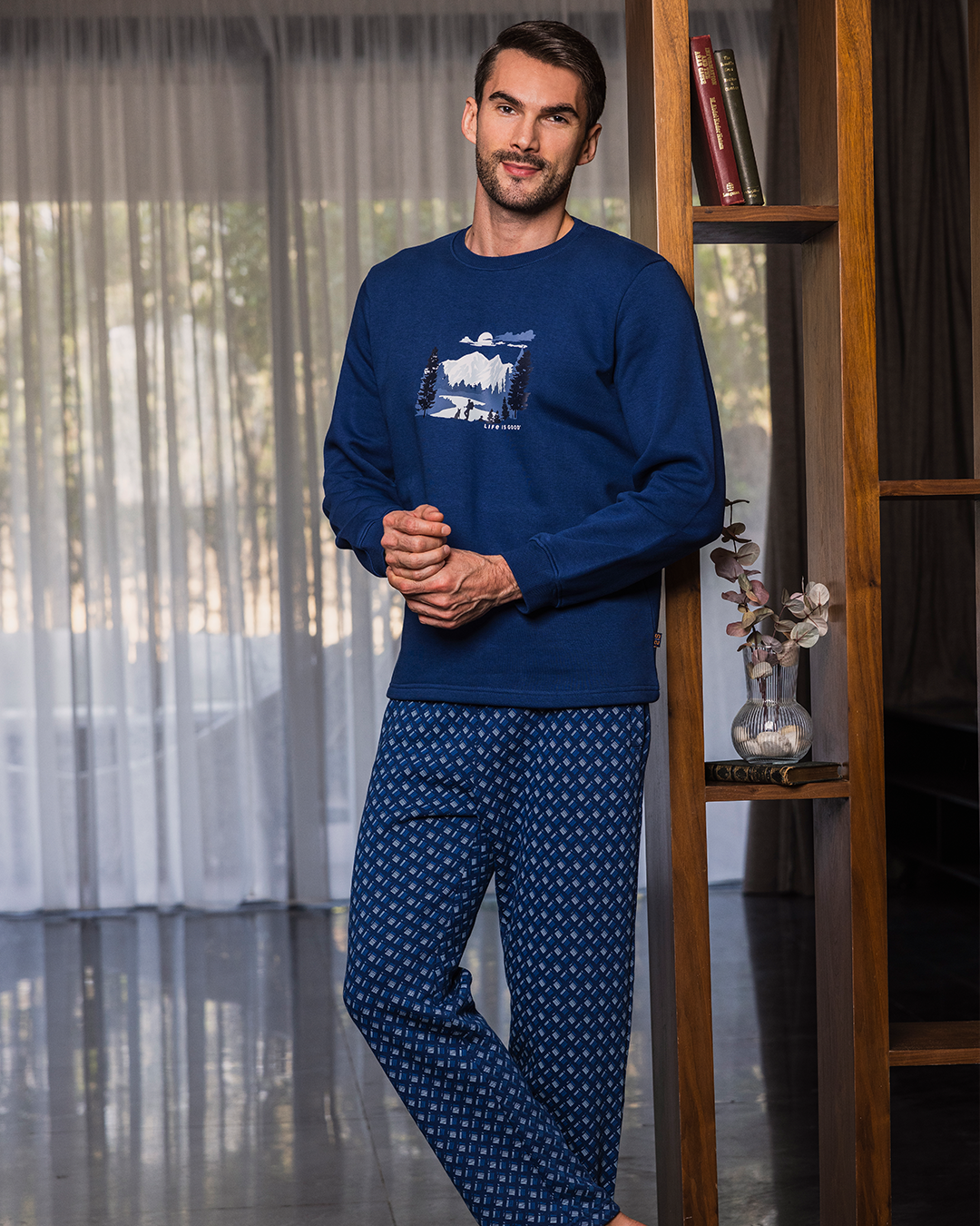 Made for the Mountain Men's Melton Plain* Melton Printed Pajamas