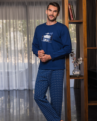 Made for the Mountain Men's Melton Plain* Melton Printed Pajamas