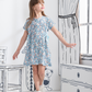 Blue Paisley girls printed dress