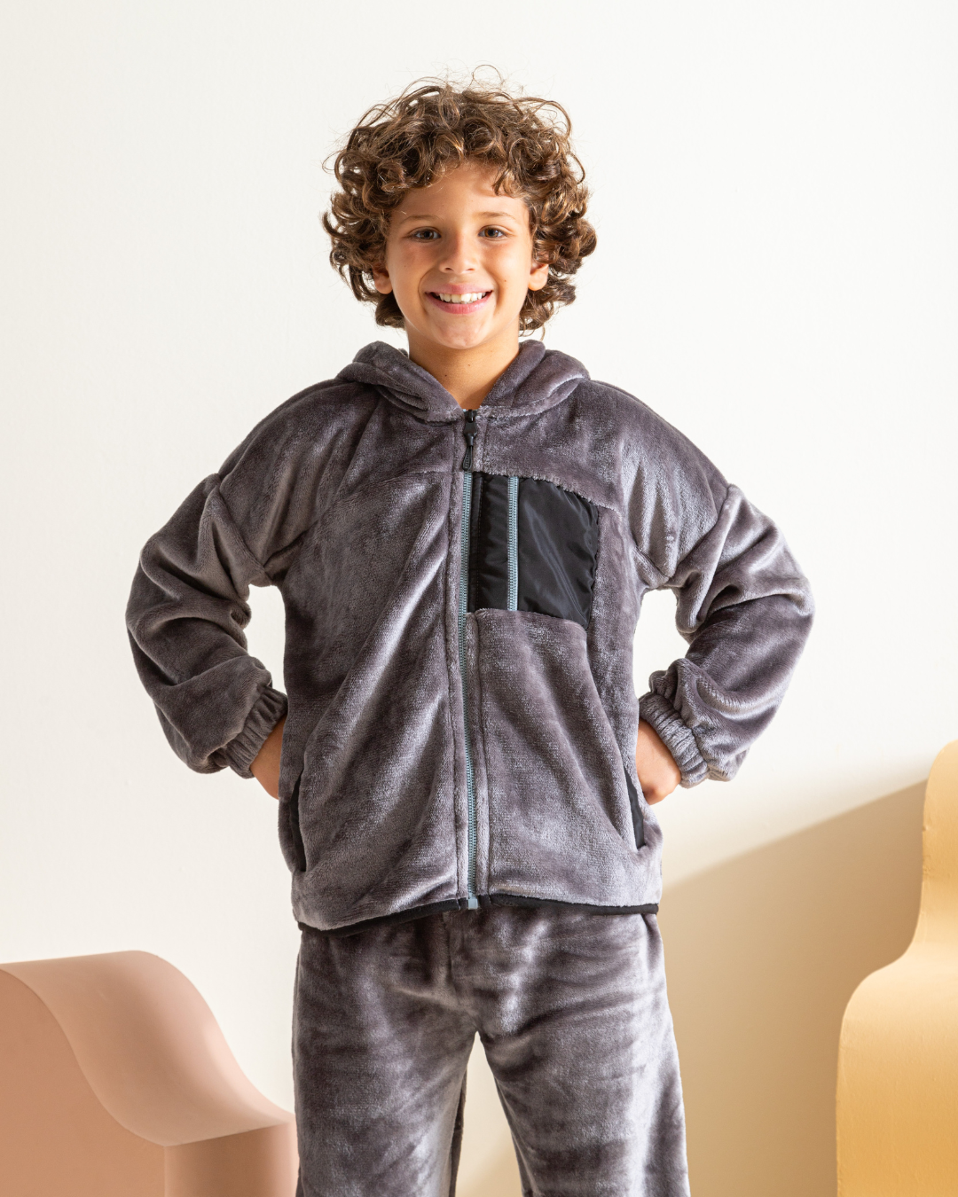 بيجاما اطفالي اولادي بكابيشون وسوستة بولار * وتر برووف