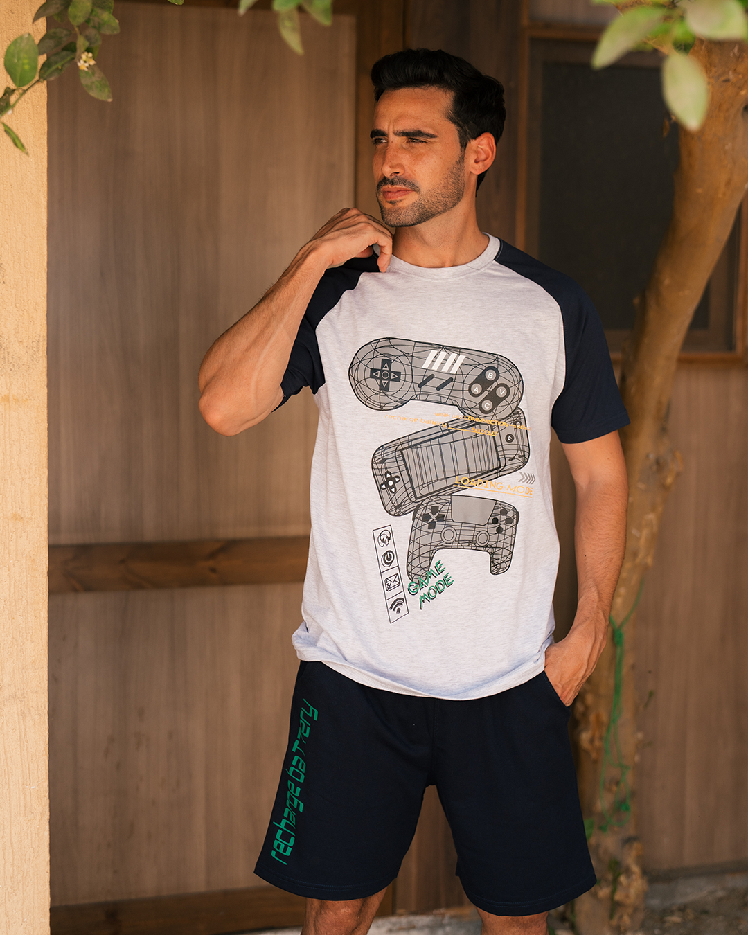 Playstation men's pajamas and raglan shorts