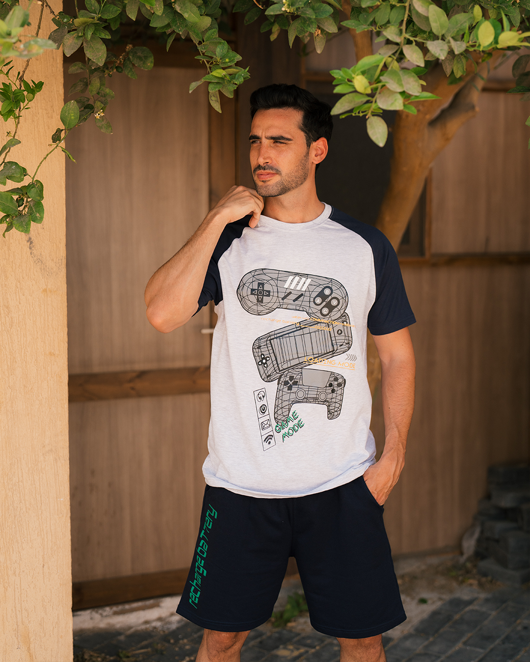 Playstation men's pajamas and raglan shorts