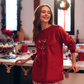 Winter Blessing Women's Polyester Plush Christmas Pajamas