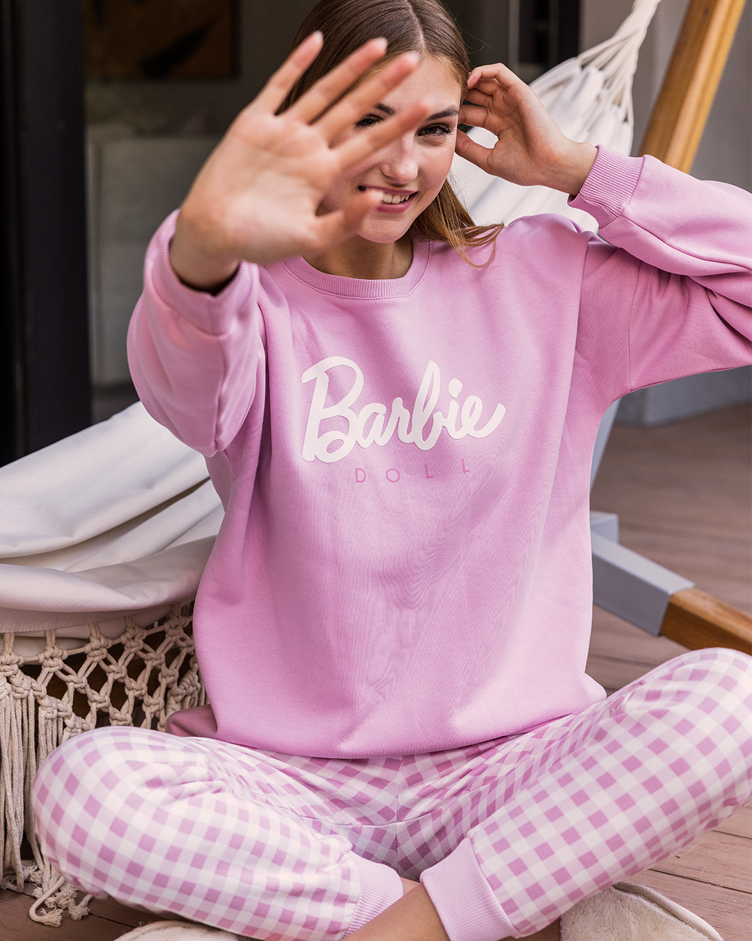 Barbie long sleeve pajamas for women