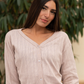 Women's long sleeve pajamas with buttons