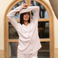 Women's long sleeve pajamas with buttons