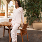 Jacquard Leaves Women's jacquard pajamas printed with branches