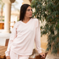 Jacquard Leaves Women's jacquard pajamas printed with branches