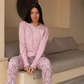 Flowery Pattern Pajamas for Women Cotton Long Sleeve *Printed Pants