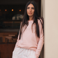 Pointelle Fabricبيجاما حريمي كم طويل بوانتيل *بنطلون قطن مطبوع