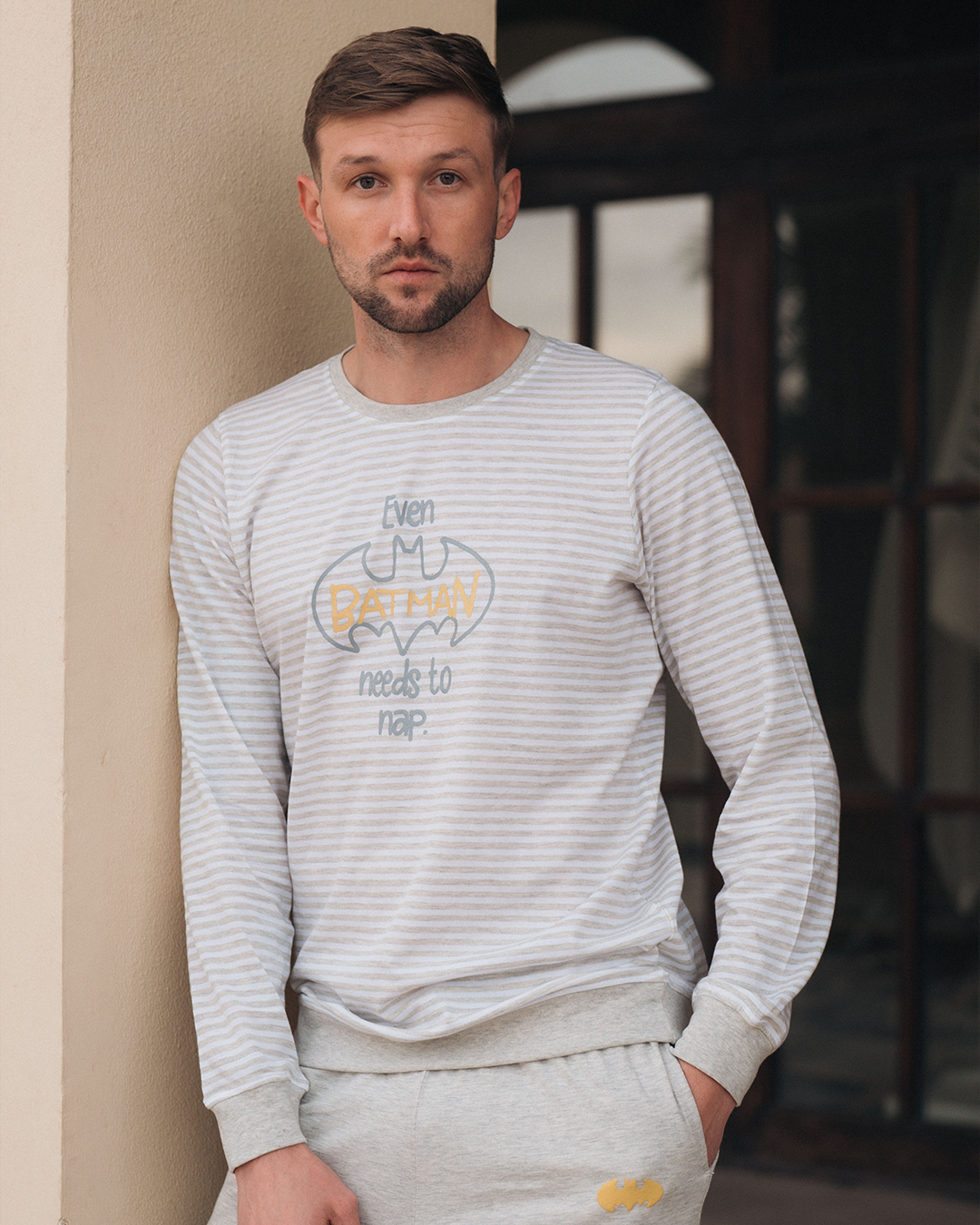 Batman needs to napبيجاما رجالي كُم طويل