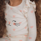 Cat Heart Pajamas for children, girls, long sleeves