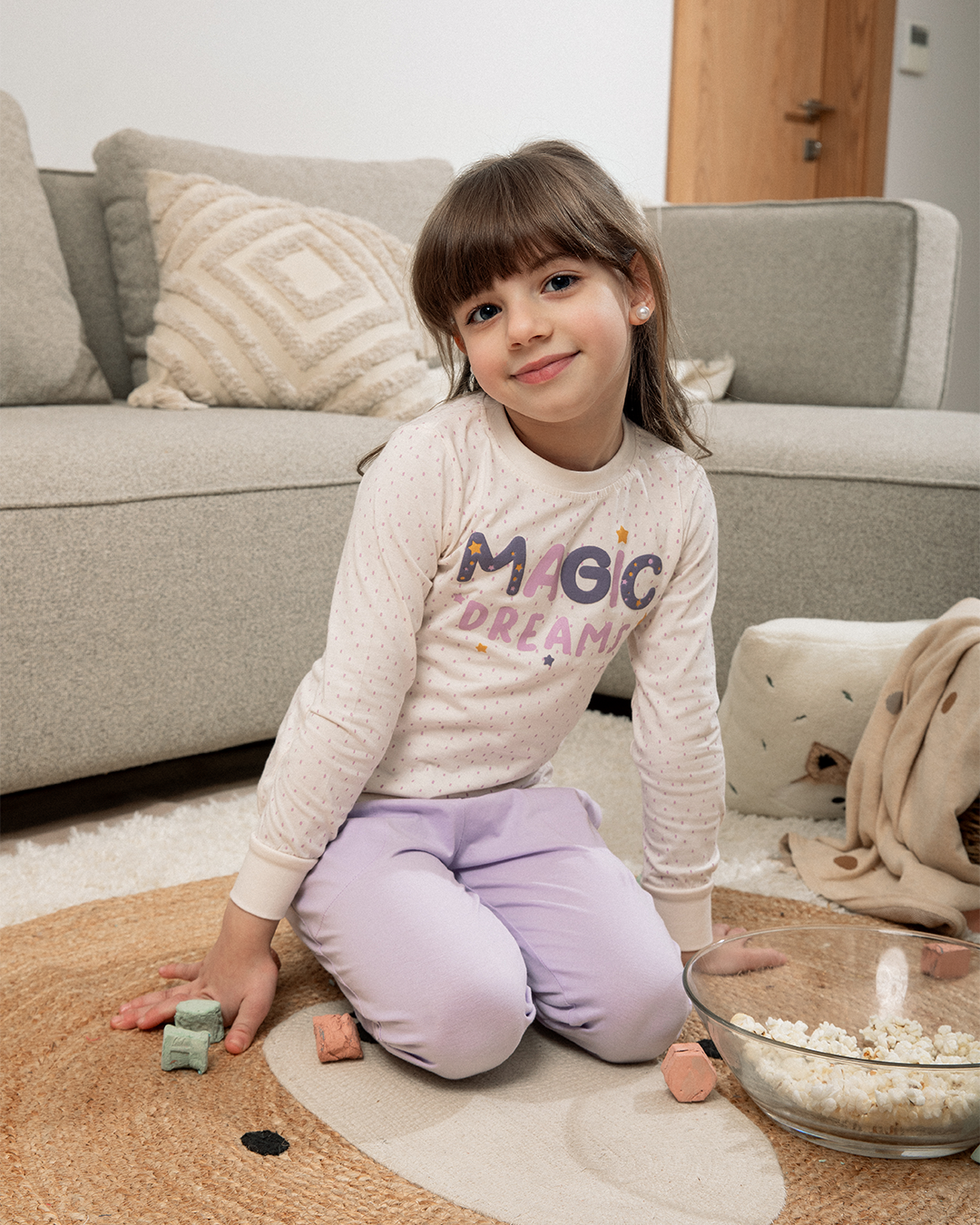 Magic Dreams بيجاما بناتي كُم طويل