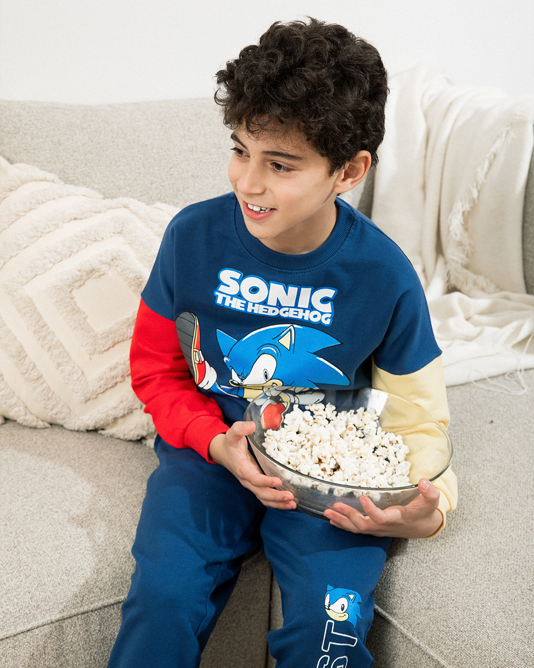 Sonic Boyبيجاما اولادي ديزني كم طويل *بنطلون