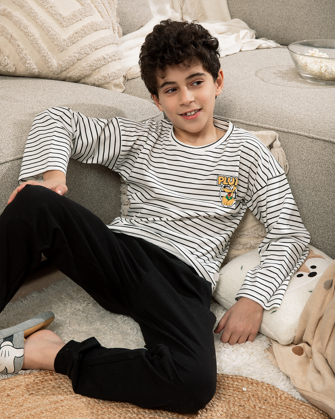 Mountains of spring بيجاما أولادي مقلّمة