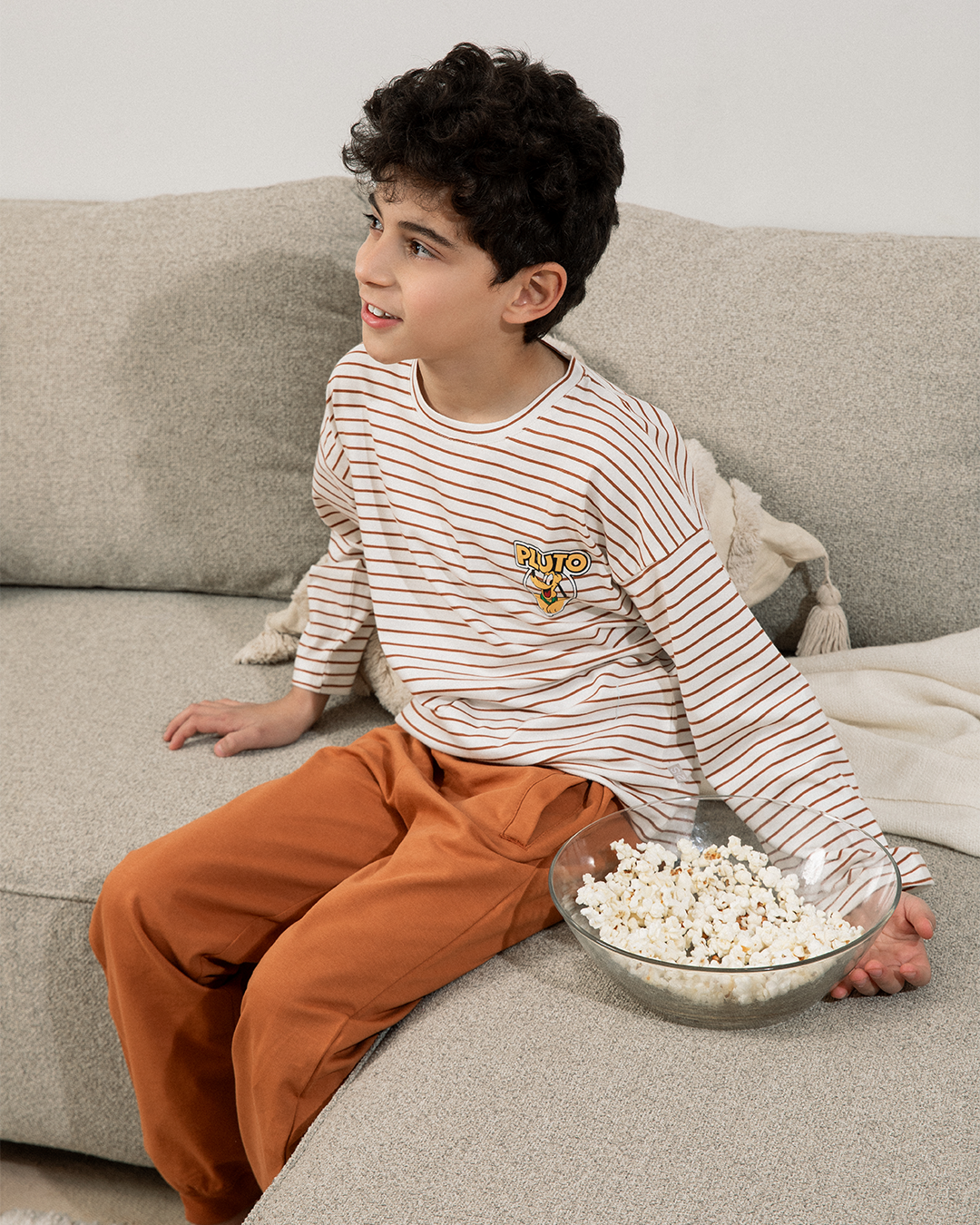 Mountains of spring بيجاما أولادي مقلّمة