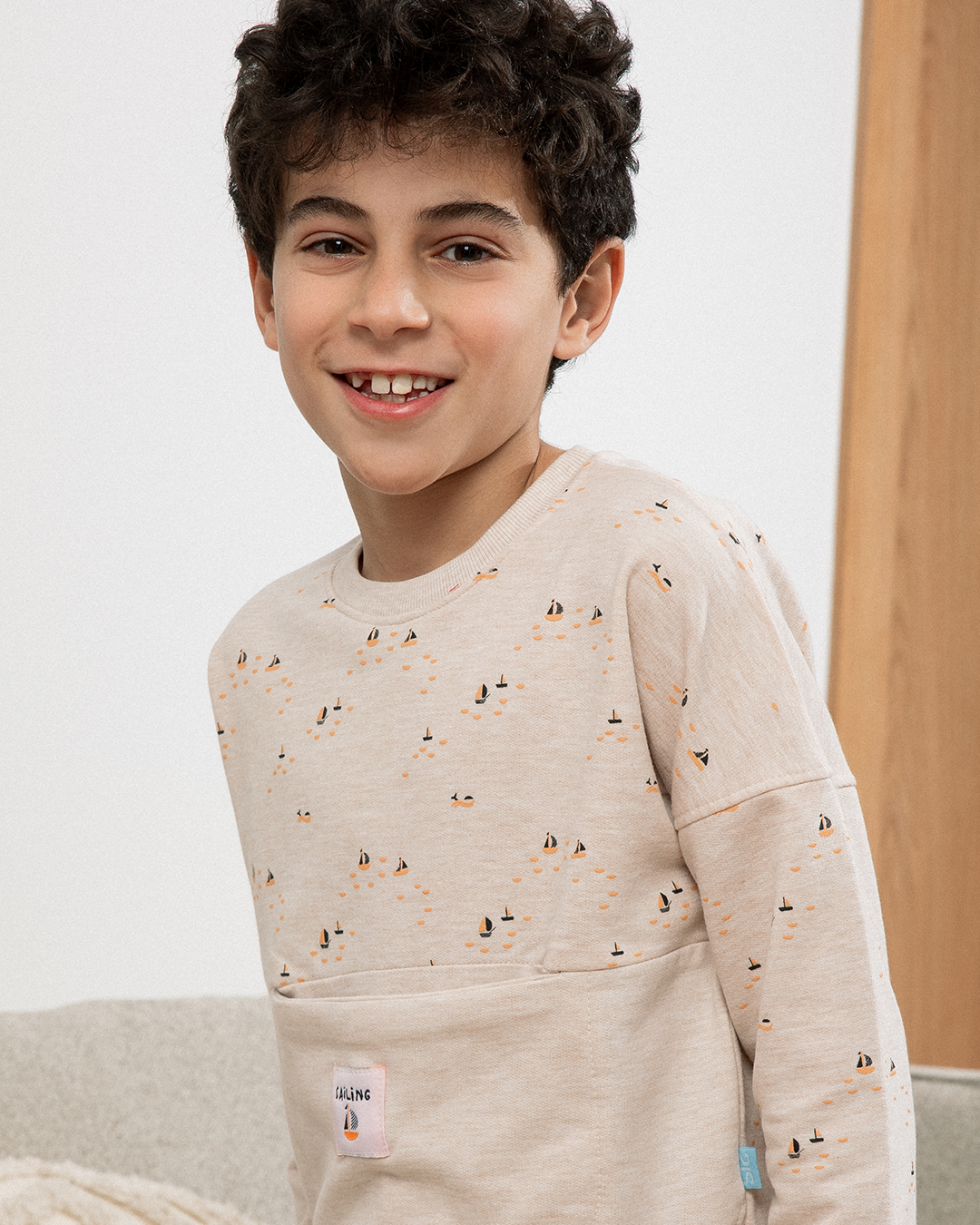 Sailing بيجاما أولادي كتف ساقط