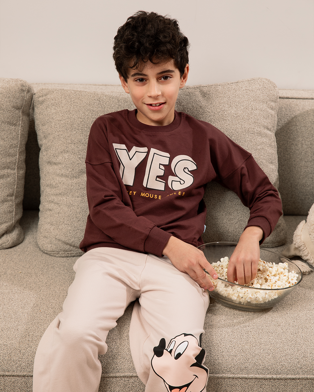 Yes mickey mouse rules بيجاما أولادي كتف ساقط