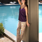 FloweryWomen's Viscose Lycra Lace Pajamas * Printed Pants