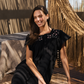 Embroidry nightgown جلابية حريمي نص كم فسكوز ليكرا