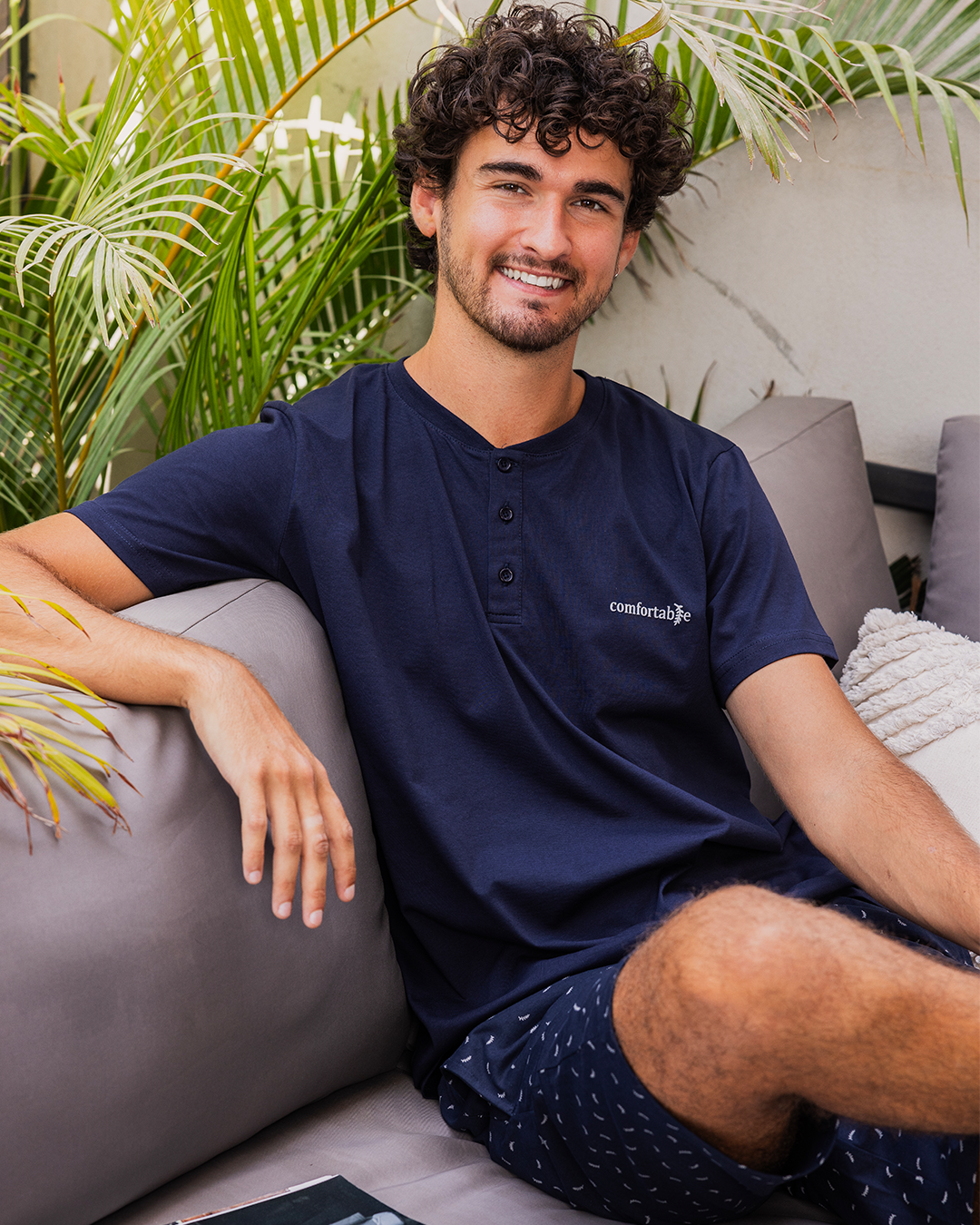 Comfortable half sleeve pajamas for men