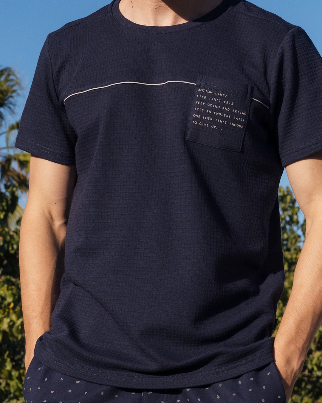 Bottom Line بيجاما رجالي نُص كُم