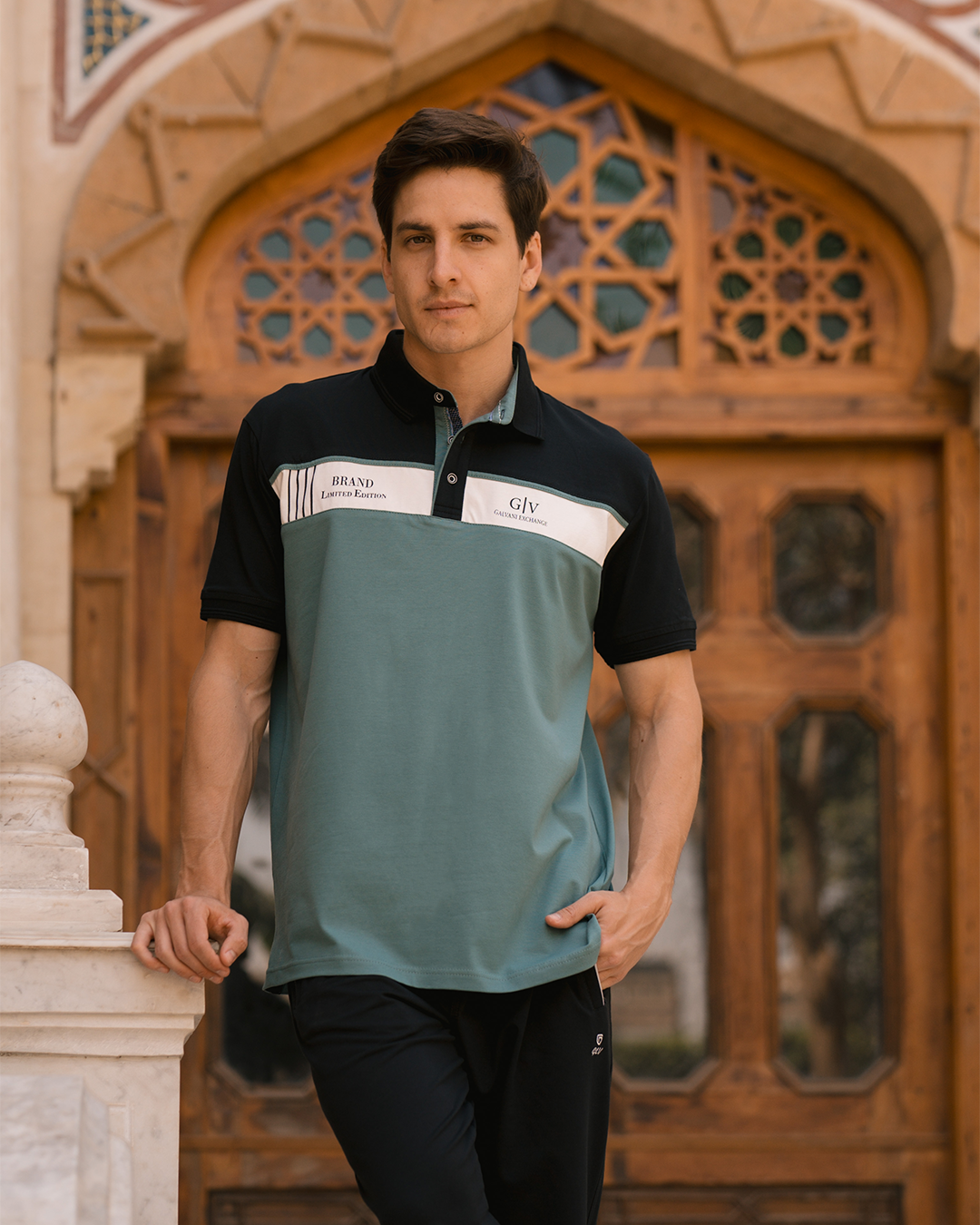 BRAND Limited Edition بيجامه رجالي ياقة بزراير