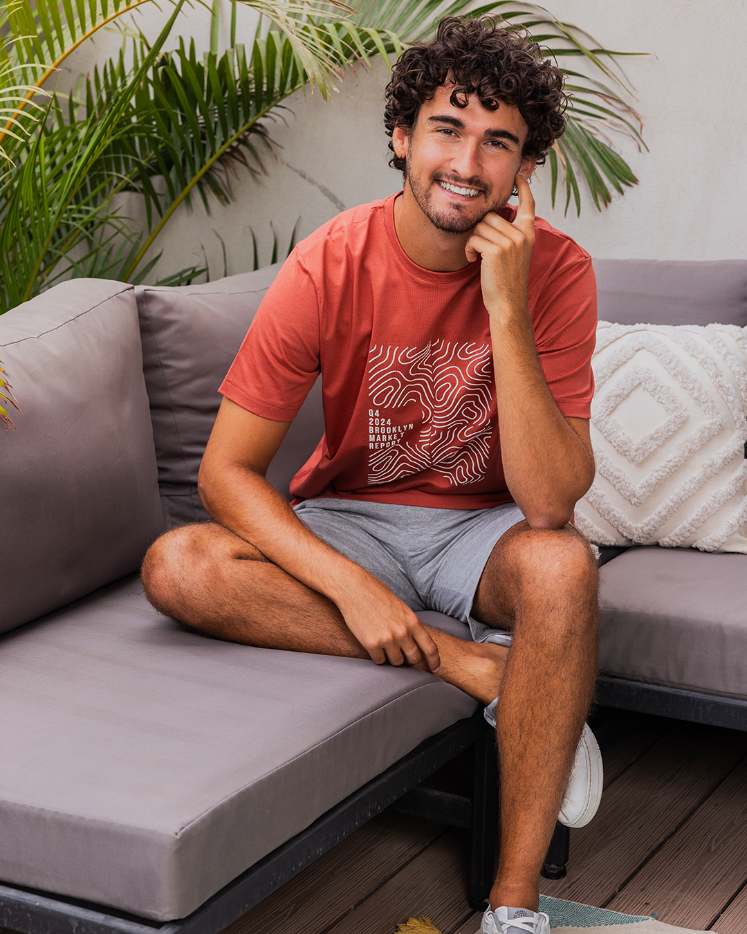 Finger Print تيشرت رجالي نص كم