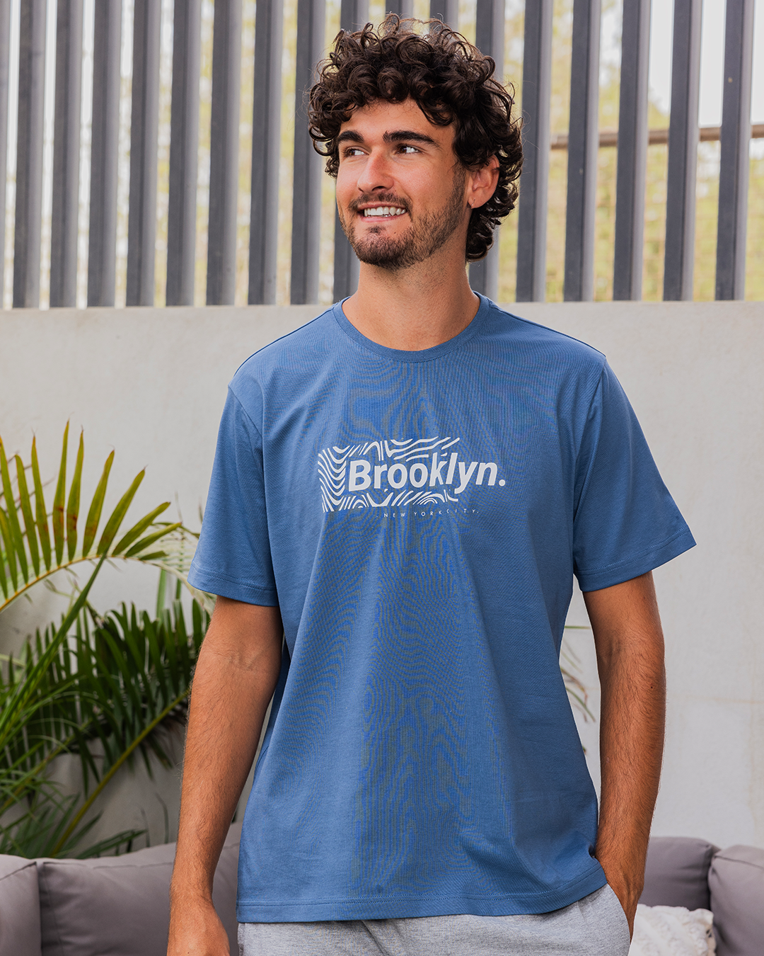 Brooklyn تيشرت رجالي نُص كُم