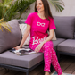 Barbie Women's pajamas, half-sleeved T-shirt and Barbie pants