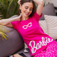 Barbie women's pajamas, half-sleeved T-shirt and Barbie pantyhose