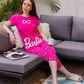 Barbie women's pajamas, half-sleeved T-shirt and Barbie pantyhose