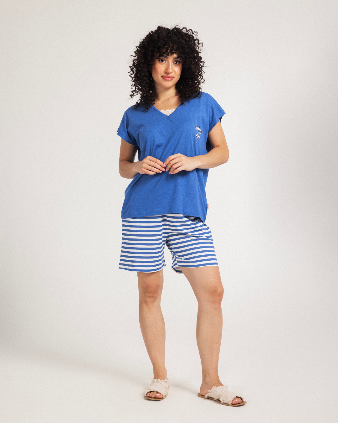 Beach Nap women's pajamas with quarter sleeves and shorts