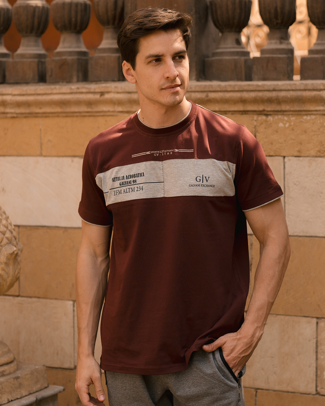 GLV EFM ALTM 234 Men's pajamas with a shirt print on the chest