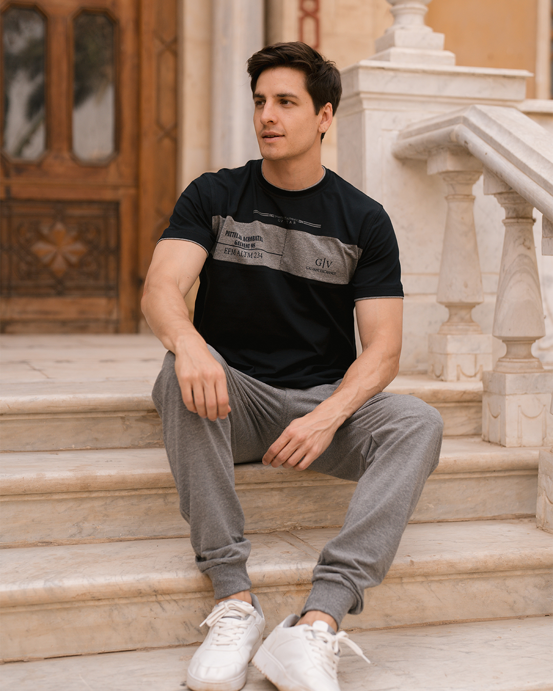 GLV EFM ALTM 234 Men's pajamas with a shirt print on the chest