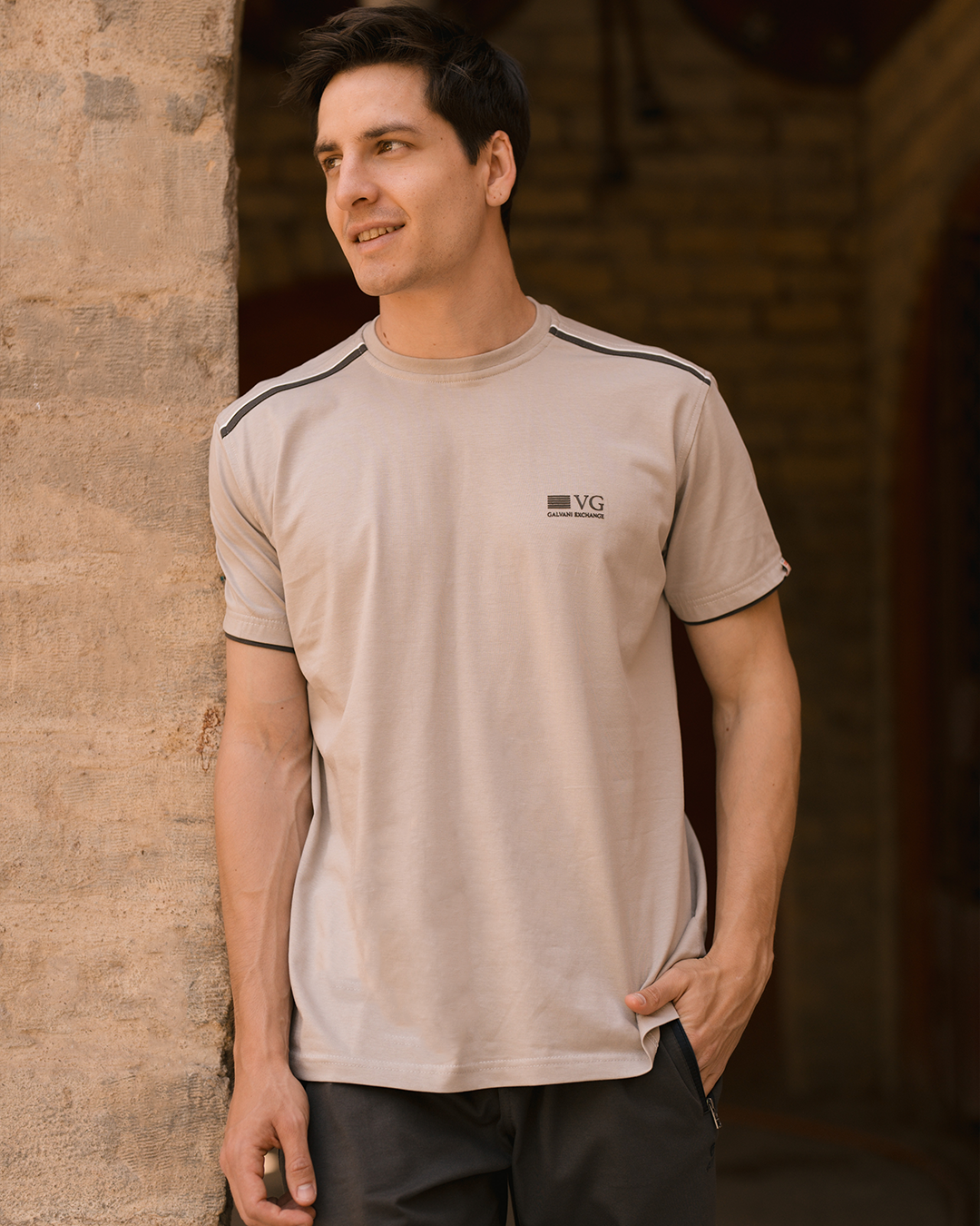 GLV VG Men's Pajama T-Shirt with Print on the Chest