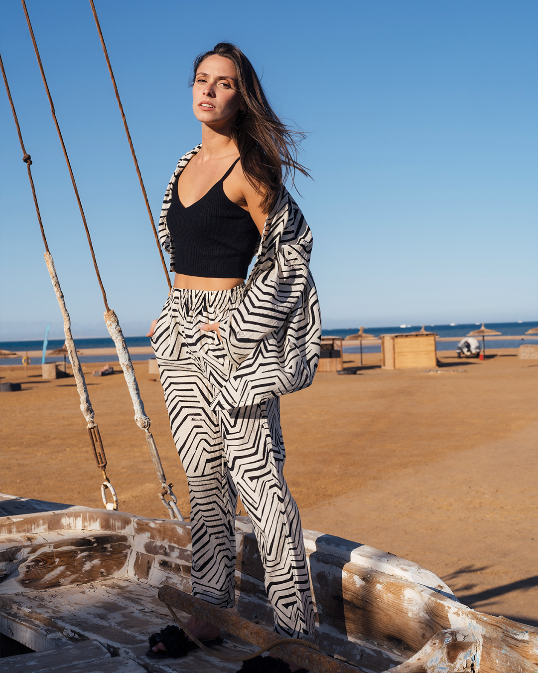 Geometric Women's Jacket Set
