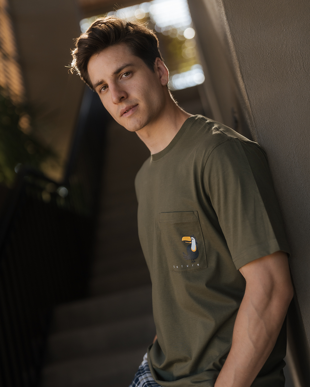 Toucan Pocket Men's Half Sleeve Pajamas