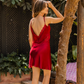Burgandy satin women's satin nightgown