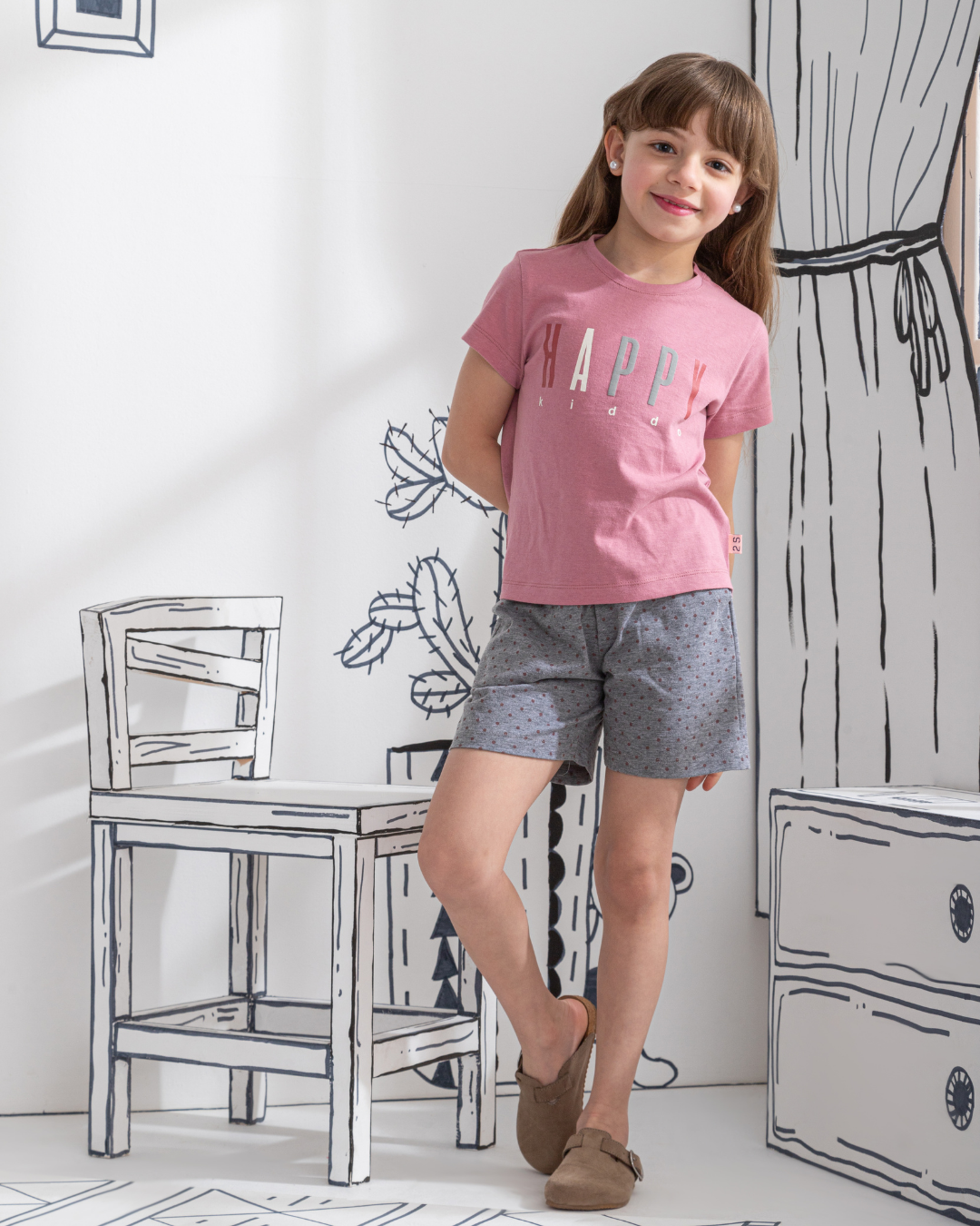 Happy Kiddo بيجاما بناتي نُص كُم