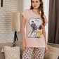 Snoopy بيجامه حريمي تيشرت نص كم وبنتاكور سنوبي