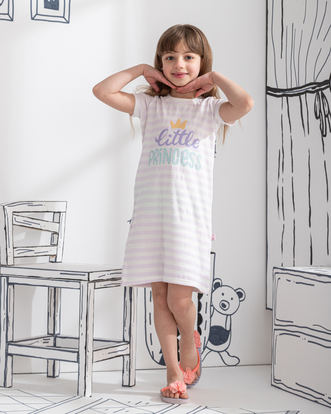 Little Princess قميص بناتي نُص كُم